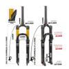 HIMALO Mountain Bike Suspension Fork 26 27.5 29 Inch Bike Air Fork Travel 100mm Damping Adjustable Tapered Tube Front Forks Remote Lockout QR 9mm XC(Black,29'') view 2