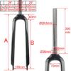 HIMALO 26" 27.5" 29" Carbon Fiber Bike Fork 1-1/8" Straight Rigid Fork Disc Brake Mountain Bike Fork QR 9x100mm Ultralight Front Fork(29'' Black) view 2