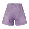 HJYUZP Shorts for Women High Waisted Button Front Elastic Plus Size Shorts Casual Wide Leg Shorts with (Purple, L) view 4