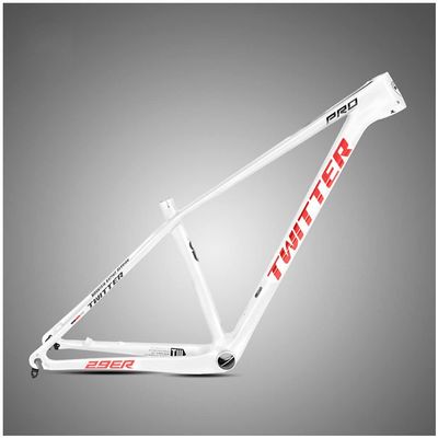 HIMALO Carbon Fiber Bike Frame 15'' 17'' 19'' Hardtail Mountain Bike Frame 27.5er 29er Disc Brake Frame QR 135mm Internal Routing XC AM(White,27.5 * 17'')