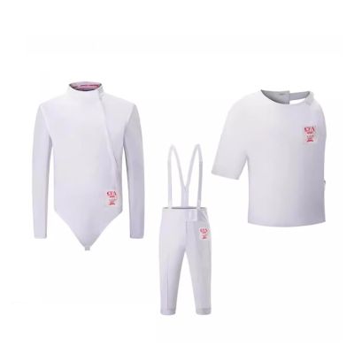 450N Fencing Clothing 3-Piece, Vest/Pants/Jacket Fencing Protective Suit, Fencing Gear, White Right Hand(44#)