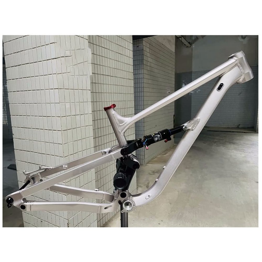 HIMALO Mountain Bike Suspension Frame 26/27.5/29er Bike Frame 14.5''/16.5''/18'' Thru Axle 148mm Boost Frame Disc Brake Aluminium Alloy Frame DH/XC/AM Silver(29 * 14.5'')