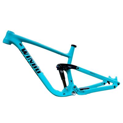 HIMALO Bike Suspension Frame 27.5er 29er Enduro Mountain Bike Frame 15.5''/17''/18'' Disc Brake XC/DH/FR Downhill Frame Boost Thru Axle,with Air Rear Shocks(Blue,18'')