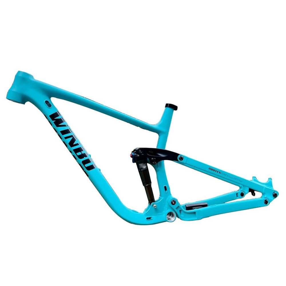 HIMALO Bike Suspension Frame 27.5er 29er Enduro Mountain Bike Frame 15.5''/17''/18'' Disc Brake XC/DH/FR Downhill Frame Boost Thru Axle,with Air Rear Shocks(Blue,18'')