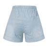 HJYUZP Shorts for Women High Waisted Button Front Elastic Plus Size Shorts Casual Wide Leg Shorts with (Blue, XXL) view 4
