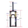 HIMALO Bike Bike Air Suspension Fork 20'' BMX Fork Rear Bridge 80mm Travel 1-1/8 Straight Tube Front Fork Thru Axle 15 * 100mm Manual Lockout view 2