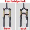 HIMALO Bike Bike Air Suspension Fork 20'' BMX Fork Rear Bridge 80mm Travel 1-1/8 Straight Tube Front Fork Thru Axle 15 * 100mm Manual Lockout view 3