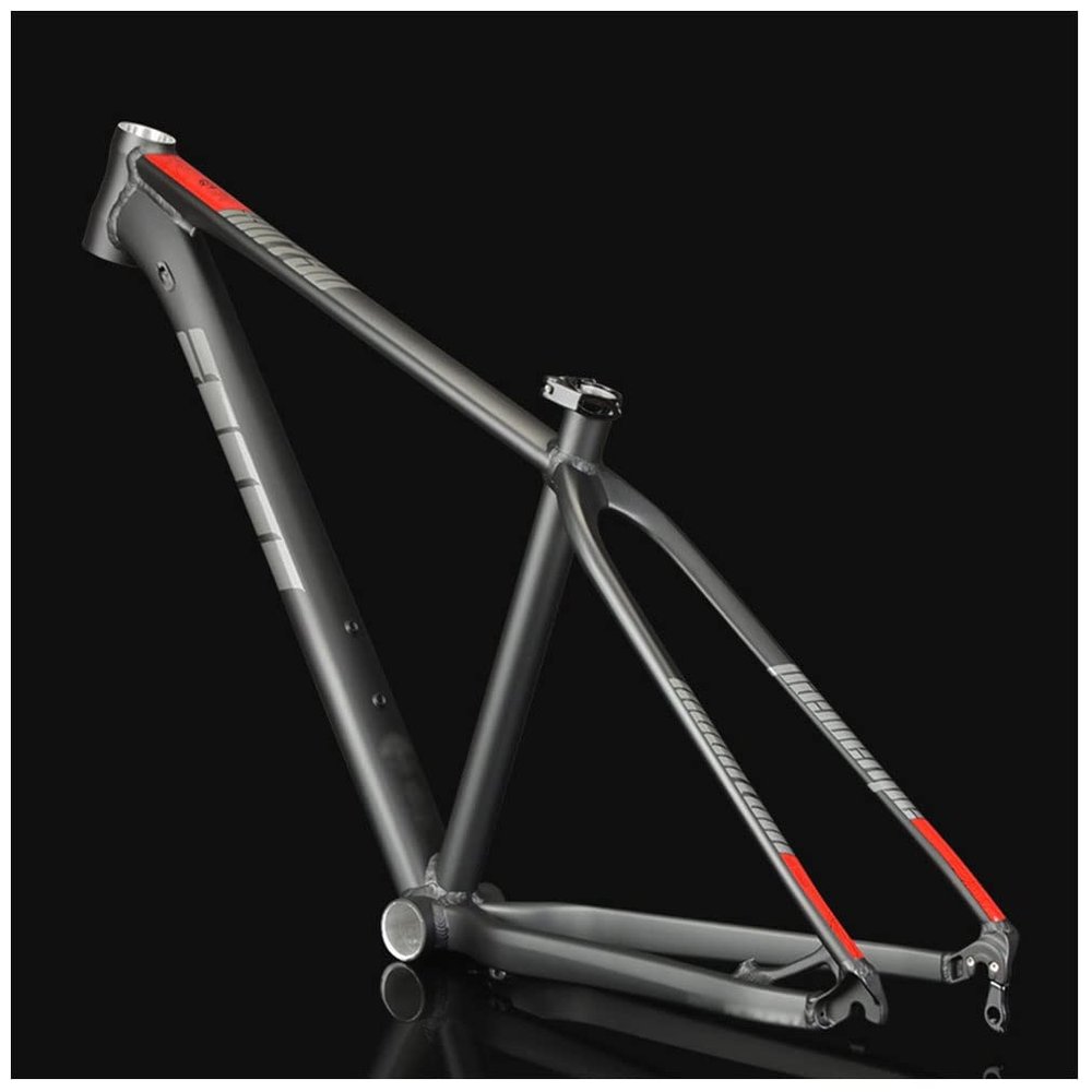 HIMALO Bike Frame 27.5er Hardtail Mountain Bike Frame 15''/17''/19'' Disc Brake Aluminum Alloy Rigid Frame XC/AM QR 135mm(Black Red,27.5 * 17'')
