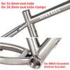 HIMALO Bike Frame 27.5/29er Mountain Bike Frame 15.5''/17''/19'' Lightweight Titanium Alloy Rigid Frame Disc Brake Thru Axle 12x142mm XC AM(27.5 * 15.5'') view 4