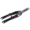 HIMALO 14 Inch Folding Bike Fork Carbon Fiber Rigid Fork 1-1/8'' Straight Steerer Threadless V Brake BMX Fork 74mm QR 9mm Lightweight Hard Forks(Matte Black) view 1