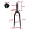 HIMALO 14 Inch Folding Bike Fork Carbon Fiber Rigid Fork 1-1/8'' Straight Steerer Threadless V Brake BMX Fork 74mm QR 9mm Lightweight Hard Forks(Matte Black) view 3
