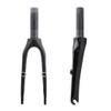 HIMALO 14 Inch Folding Bike Fork Carbon Fiber Rigid Fork 1-1/8'' Straight Steerer Threadless V Brake BMX Fork 74mm QR 9mm Lightweight Hard Forks(Matte Black) view 4