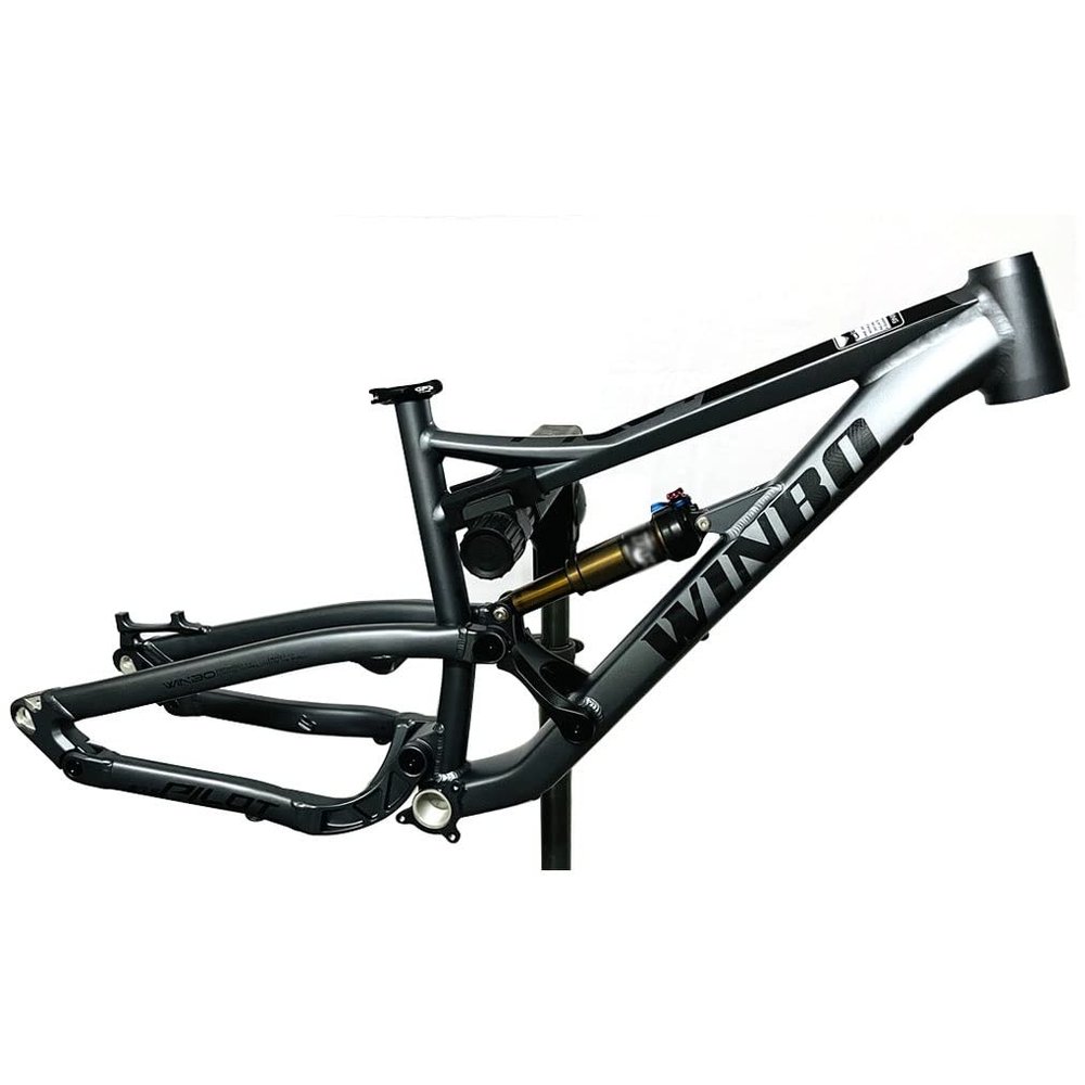HIMALO Full Suspension Frame 26er/27.5er Bike Frame Aluminium Alloy Disc Brake Mountain Bike Frame 16.5'' Thru Axle 12 * 142mm DH/XC/AM(Dark Gray,27.5 * 16.5'')