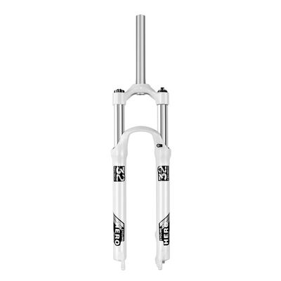 HIMALO Bike Fork 26/27.5/29 Inch Mountain Bike Suspension Fork 100mm Travel 1-1/8" Straight Disk Brake Front Fork Quick Releas 9mm Manual Lockout(White,29inch)