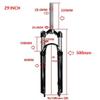 HIMALO Bike Fork 26/27.5/29 Inch Mountain Bike Suspension Fork 100mm Travel 1-1/8" Straight Disk Brake Front Fork Quick Releas 9mm Manual Lockout(White,29inch) view 2