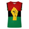 Black Power African Flag Men's Basketball Jersey Mesh Athletic Shirt Custom Logo Graphics for Team L view 4