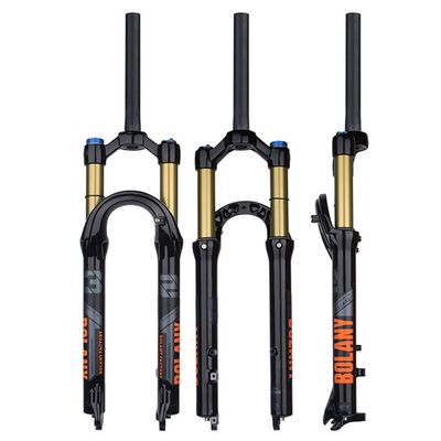 HIMALO Bike Fork 26/27.5/29 Mountain Bike Air Suspension Fork 100mm Travel 28.6mm Straight Fork Manual Lockout Disc Brake QR 9mm(Black,26'')