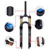 HIMALO Bike Fork 26/27.5/29 Mountain Bike Air Suspension Fork 100mm Travel 28.6mm Straight Fork Manual Lockout Disc Brake QR 9mm(Black,26'') view 2
