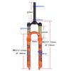 HIMALO Bike Fork 26/27.5/29 Mountain Bike Air Suspension Fork 100mm Travel 28.6mm Straight Fork Manual Lockout Disc Brake QR 9mm(Black,26'') view 3