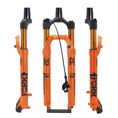 HIMALO Bike Bike Air Suspension Fork 26/27.5/29 Inch 110mm Travel Rebound Adjust Disc Brake Front Fork 1-1/2 Tapered Quick Release RL(Orange,27.5inch)