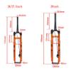 HIMALO Bike Bike Air Suspension Fork 26/27.5/29 Inch 110mm Travel Rebound Adjust Disc Brake Front Fork 1-1/2 Tapered Quick Release RL(Orange,27.5inch) view 2
