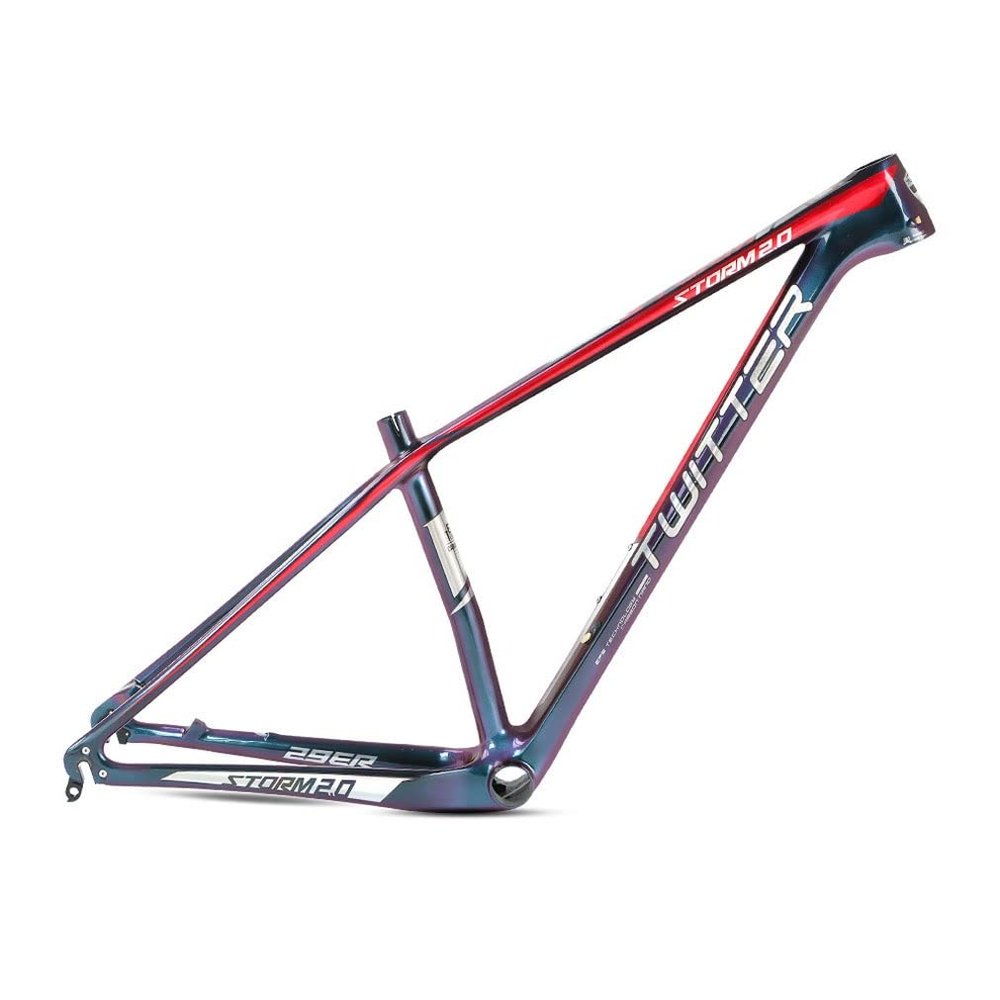 HIMALO 27.5er 29er Mountain Bike Frame Carbon Fiber Bike Disc Brake Frame 15''/17''/19'' Hardtail Frame QR 135mm Internal Routing XC/AM(29 * 15'')