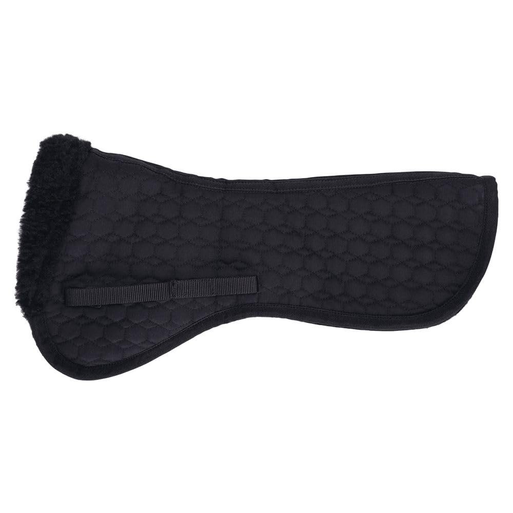 Dura-Tech Fleece Half Horse Saddle Pad | Customizable Comfort & Fit | Enhance Your Riding Experience | Color Black