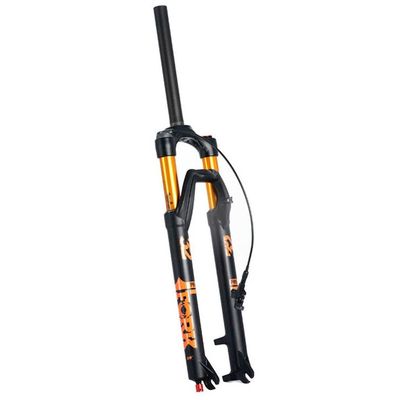 HIMALO 26/27.5/29 Inch Bike Bike Air Suspension Fork 110mm Travel Rebound Adjust Disc Brake Front Fork 1-1/8 Straight Quick Release(Black Gold,29inch)
