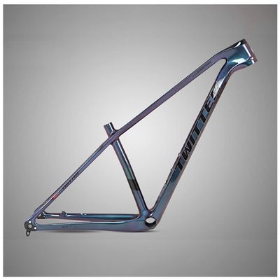 HIMALO Carbon Fiber Bike Frame 27.5/29er Hardtail Mountain Bike Frame 15''/17''/19'' Disc Brake Thru Axle 12x148mm Boost Frame XC Internal Routing(Black,29 * 19'')