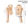 18K Gold Geometric Liquid Earrings for Women Lover,Silver Irregular Waterdrop Stud Drop Earrings,Aesthetic Anniversary Jewelry Gift view 4
