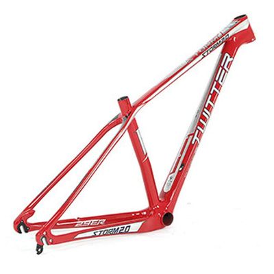 HIMALO Carbon Fiber Mountain Bike Frame 27.5er 29er XC Hardtail Bike Frame 15''/17''/19'' Disc Brake Frame Internal Routing QR 135mm Red(29 * 15'')