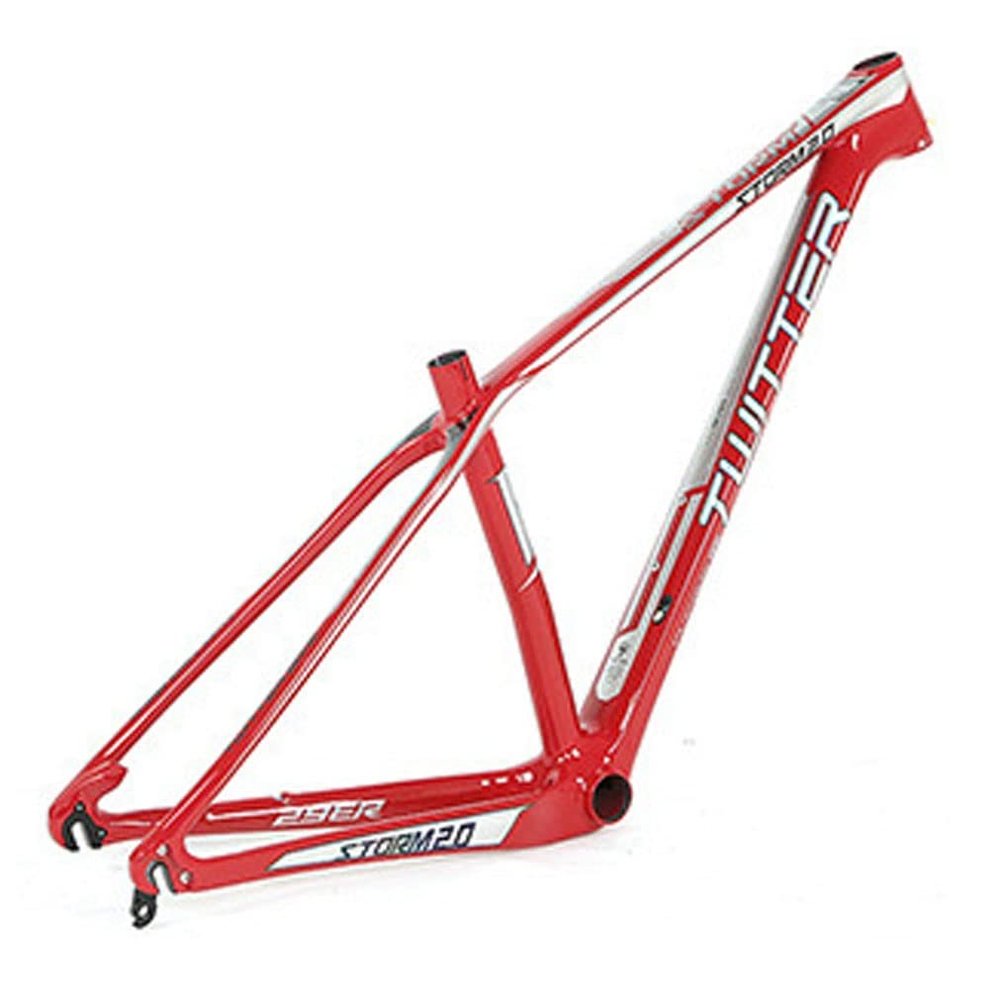 HIMALO Carbon Fiber Mountain Bike Frame 27.5er 29er XC Hardtail Bike Frame 15''/17''/19'' Disc Brake Frame Internal Routing QR 135mm Red(29 * 15'')