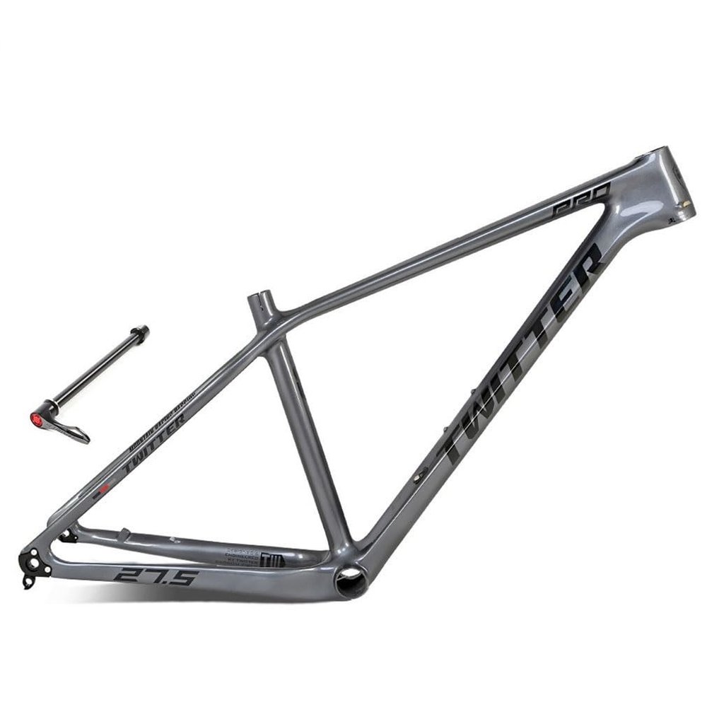 HIMALO Carbon Mountain Bike Frame 27.5er 29er Hardtail Bike Frame XC/AM 15''/17''/19'' Disc Brake Bike Frame Thru Axle 12x142/148mm Internal Routing(Dark Gray,27.5 * 15'')