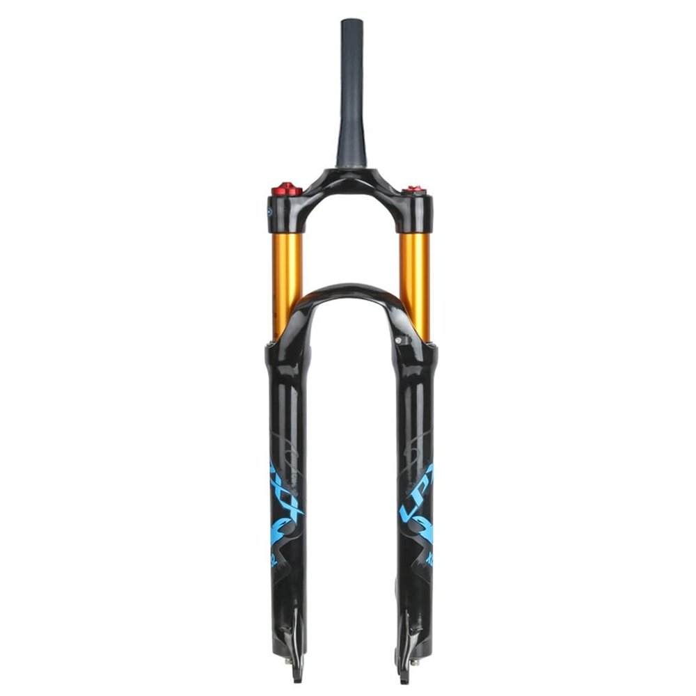 HIMALO Bike Bike Air Suspension Fork 26/27.5/29 Inch 100mm Travel 1-1/2 Disc Brake Front Fork 9mm QR(Blue HL,29'')