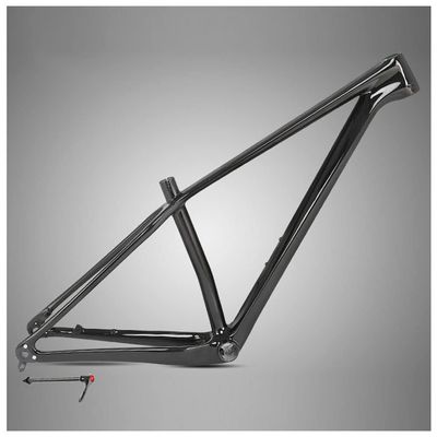 HIMALO 27.5er 29er Bike Frame Carbon Fiber Hardtail Mountain Bike Frame 15''/17''/19'' Disc Brake Frame Thru Axle 12 * 142mm Routing Internal XC AM(Glossy Black,29 * 19'')