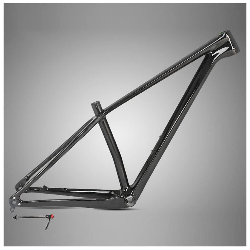HIMALO 27.5er 29er Bike Frame Carbon Fiber Hardtail Mountain Bike Frame 15''/17''/19'' Disc Brake Frame Thru Axle 12 * 142mm Routing Internal XC AM(Glossy Black,29 * 19'')