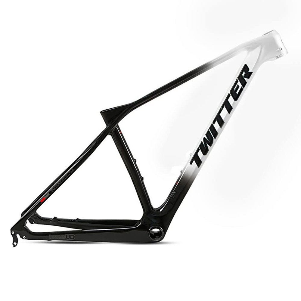 HIMALO 27.5er 29er Bike Frame Carbon Fiber Hardtail Mountain Bike Frame 15''/17''/19'' Disc Brake Frame QR 135mm XC AM Internal Routing(Silver,29 * 19'')