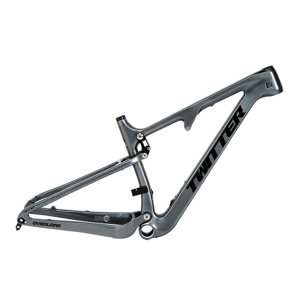 HIMALO Carbon Bike Frame 27.5/29er Mountain Bike Frame 15''/17''/19''/21'' Disc Brake Suspension Frame 120mm Travel Boost Frame Thru Axle 148mm(Dark Grey,15'')