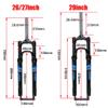 HIMALO Bike Suspension Fork 26/27.5/29 Inch Oil Spring Front Fork Straight Tube Mountain Bike Fork Travel 80mm XC Bicycle Fork 1-1/8'' Disc Brake QR 9mm Manual Lockout(White,27.5inch) view 2