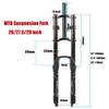HIMALO Bike Downhill Fork 26 27.5 29 Inch DH Mountain Bike Air Suspension Fork Travel 130mm Rebound Adjust Straight Double Shoulder Front Fork Manual Lockout(Black Fork,29'') view 2
