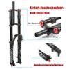 HIMALO Bike Downhill Fork 26 27.5 29 Inch DH Mountain Bike Air Suspension Fork Travel 130mm Rebound Adjust Straight Double Shoulder Front Fork Manual Lockout(Black Fork,29'') view 3