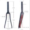 HIMALO Carbon Fiber Rigid Fork 700C Road Bike Fork V/C Brake 1-1/8'' Straight Threadless Quick Release Front Fork(700c White) view 2