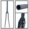 HIMALO Carbon Fiber Rigid Fork 700C Road Bike Fork V/C Brake 1-1/8'' Straight Threadless Quick Release Front Fork(700c White) view 3