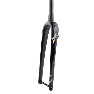HIMALO Gravel Bike Rigid Fork Carbon Fiber 700C Road Bike Fork 1-1/8 Straight/Tapered Tube Disc Brake Fork Thru Axle 12 * 100mm Lightweight(Black,Tapered)