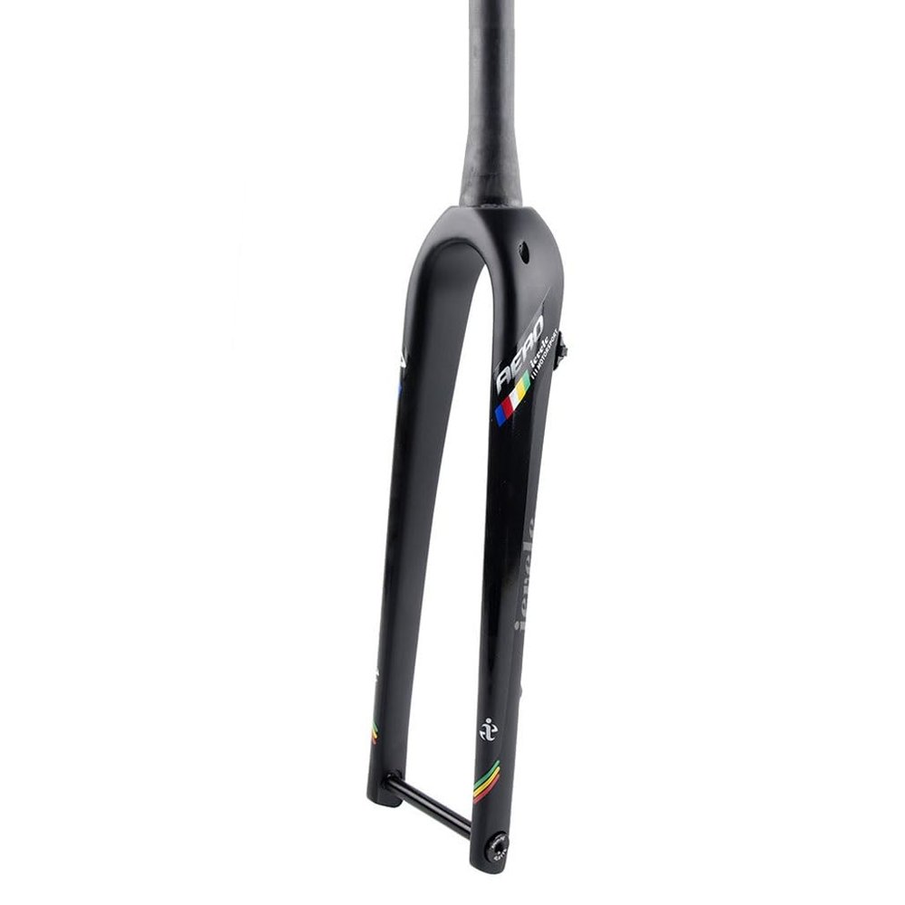HIMALO Gravel Bike Rigid Fork Carbon Fiber 700C Road Bike Fork 1-1/8 Straight/Tapered Tube Disc Brake Fork Thru Axle 12 * 100mm Lightweight(Black,Tapered)