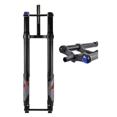 HIMALO Fat Bike Air Suspension Inverted Fork 26/27.5/29Inch Straight Front Fork Travel 220mm Rebound Adjust Manual Lockout Thru Axle 15 * 150mmfor 5.0 Tire