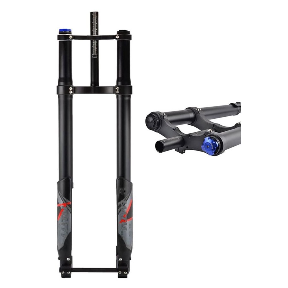 HIMALO Fat Bike Air Suspension Inverted Fork 26/27.5/29Inch Straight Front Fork Travel 220mm Rebound Adjust Manual Lockout Thru Axle 15 * 150mmfor 5.0 Tire