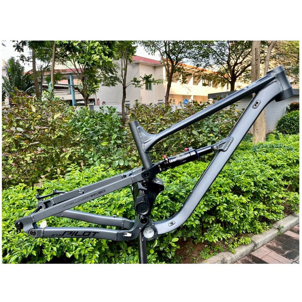 HIMALO Bike Suspension Frame 26er 27.5er 29er Enduro Mountain Bike Frame DH/XC/AM Thru Axle 12 * 148mm Boost Aluminium Alloy Frame 16.5''/18'' Disc Brake(Dark Grey,29 * 18'')