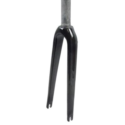 HIMALO Carbon Rigid Fork 14/16/18/20/22'' Folding Bike Fork QR C Brake BMX Fork 28.6mm Straight Steerer Tube Threadless Front Fork 74mm/100mm(Glossy,18''-100mm)