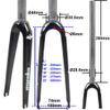 HIMALO Carbon Rigid Fork 14/16/18/20/22'' Folding Bike Fork QR C Brake BMX Fork 28.6mm Straight Steerer Tube Threadless Front Fork 74mm/100mm(Glossy,18''-100mm) view 2